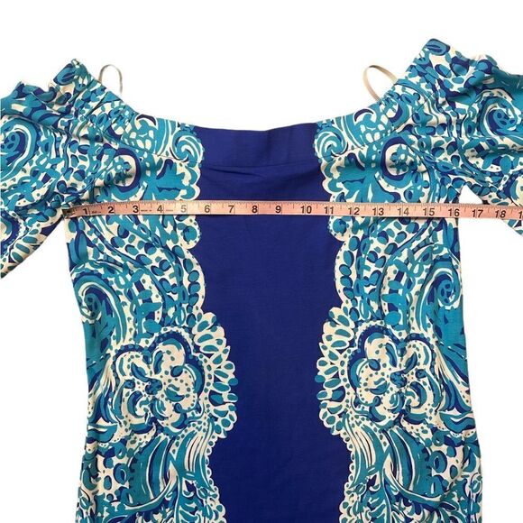 Lilly Pulitzer Tiana Dress in Brilliant Blue Moon Jellies Print Size Small - Picture 11 of 17